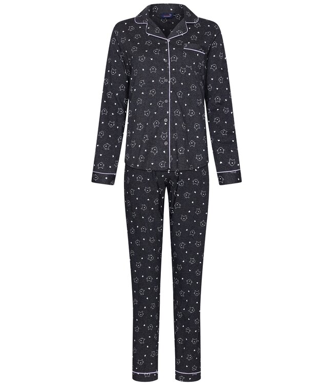 Rebelle ladies, full button pyjama with long sleeves