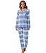 Rebelle ladies, full button pyjama with long sleeves