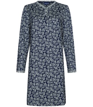 Pastunette Pastunette ladies long sleeve blue cotton nightdress 'mini blooms'