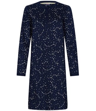 Rebelle Rebelle ladies, long sleeves nightshirt with buttons