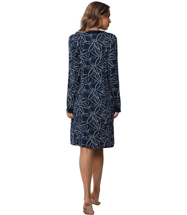 Pastunette Premium luxe lounge nachthemd van ecovero viscose 'ornamental flower'