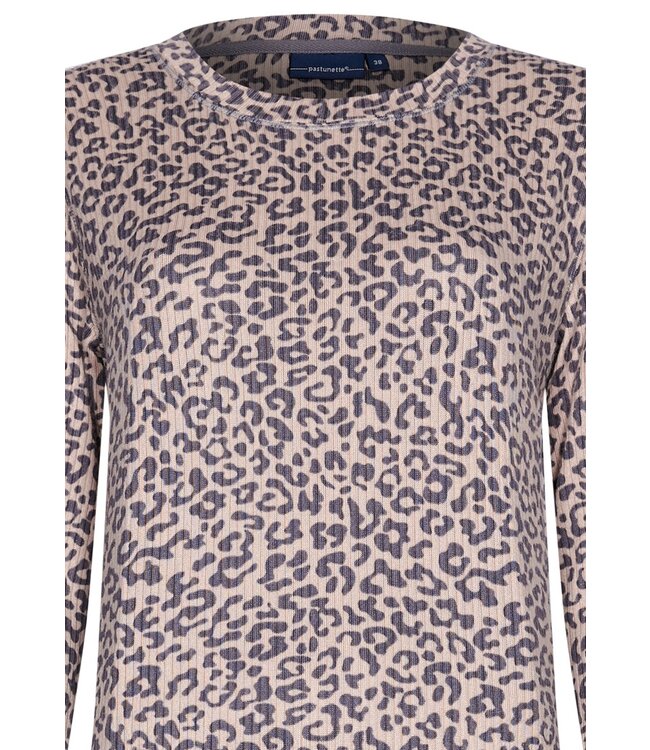 Pastunette extra long, ladies long sleeve home nightdress 'chic animal'