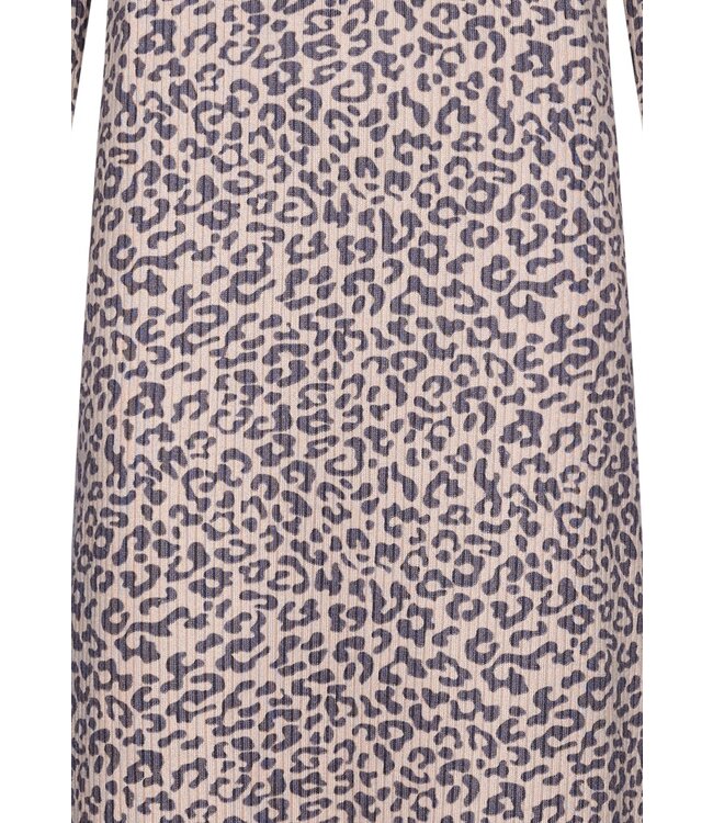 Pastunette extra lang homedress-nachthemd met lange mouwen 'chic animal'