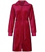 Pastunette Pastunette luxe, rood velours, dames ochtendjas met ritssluiting 'red beauty'