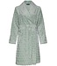 Pastunette soft flannel fleece green wrap-over morninggown 'dotty circles'