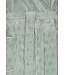 Pastunette zachte flanel-fleece groene overslag ochtendjas 'dotty circles'