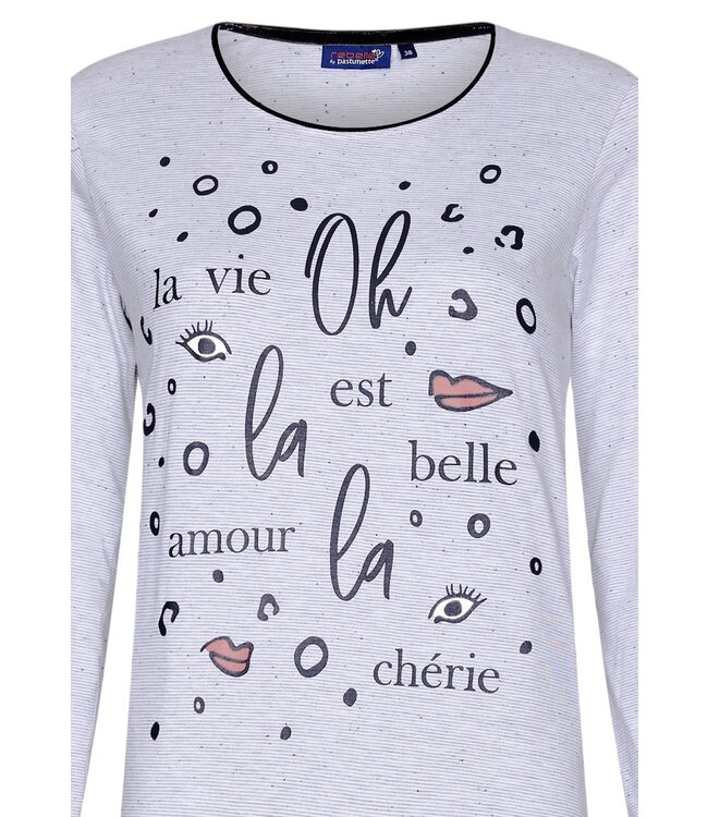 Rebelle ladies pyjama with long sleeves