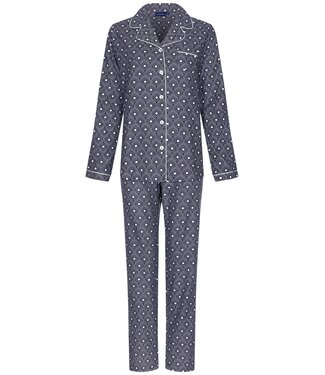 Pastunette Pastunette ladies cotton flannel  full button pyjama 'geometric diamond'