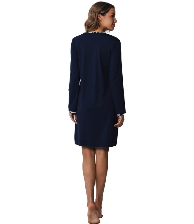 Pastunette katoenen dames nachthemd met lange mouwen 'mega blooms dream'