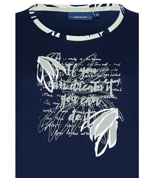 Pastunette katoenen dames nachthemd met lange mouwen 'mega blooms dream'