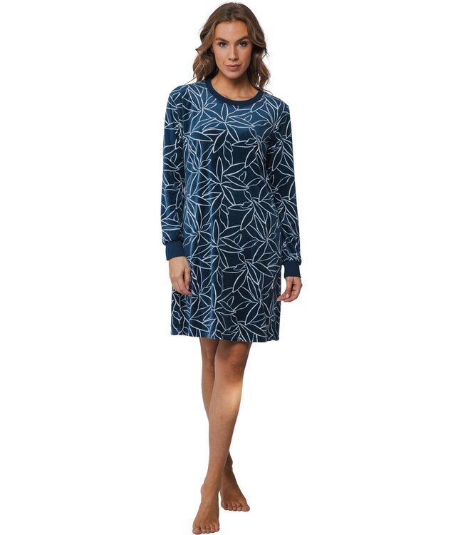Pastunette Premium  luxury  polar fleece home lounge dress 'ornamental flower'