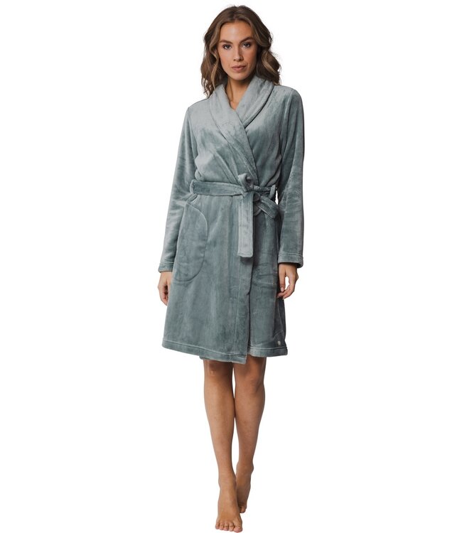 Pastunette warm flannel fleece wrap-over dressinggown 'soft comfort'