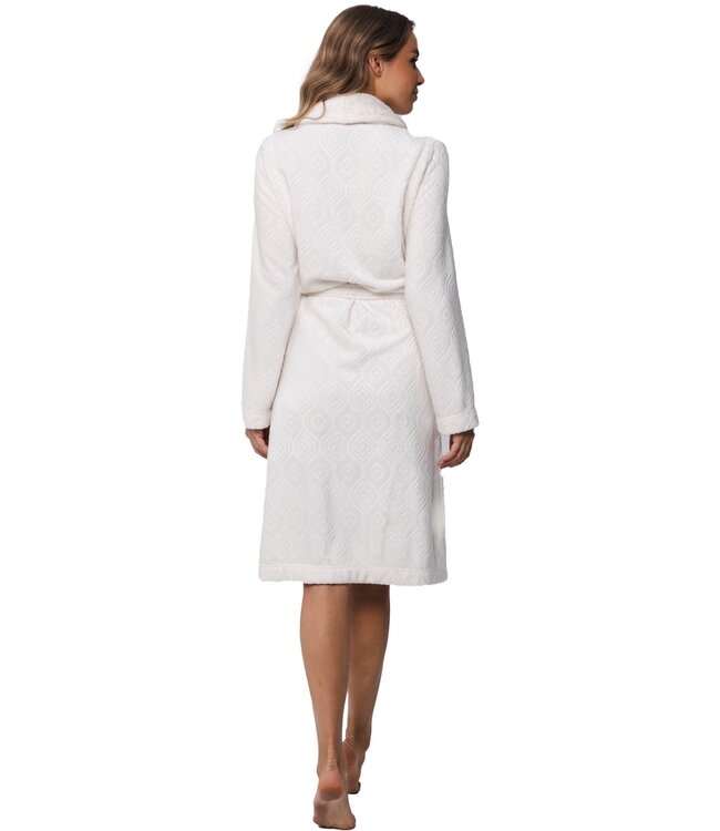 Pastunette Premium luxe zachte flanel-fleece overslag badjas'ornamental soft'