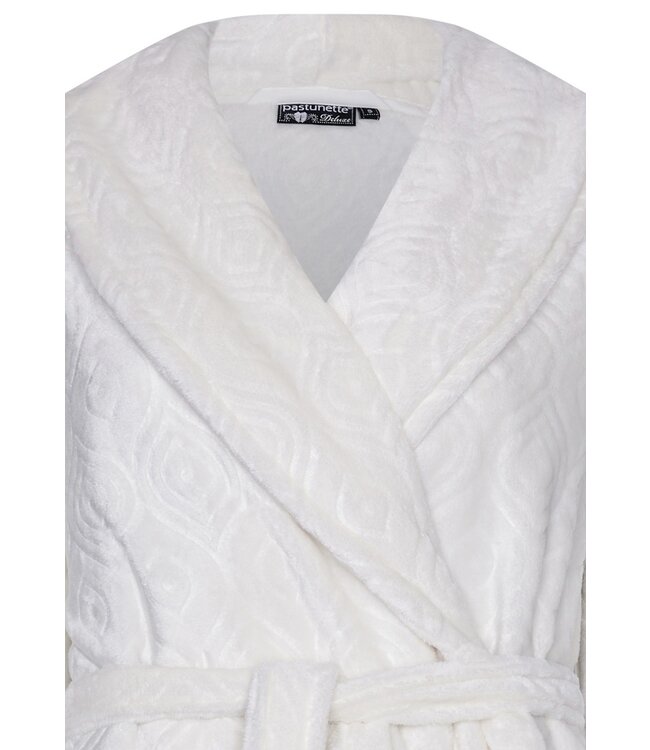 Pastunette Premium luxe zachte flanel-fleece overslag badjas'ornamental soft'