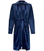 Pastunette Premium ladies luxury blue  velvet morninggown with zip 'chic blue beauty'