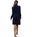 Pastunette Premium ladies luxury blue  velvet morninggown with zip 'chic blue beauty'