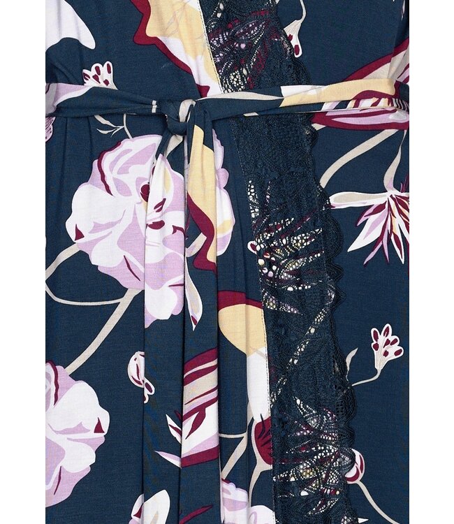 Pastunette Premium luxe viscose-mix lounge style kimono badjas 'flower bloom lace'