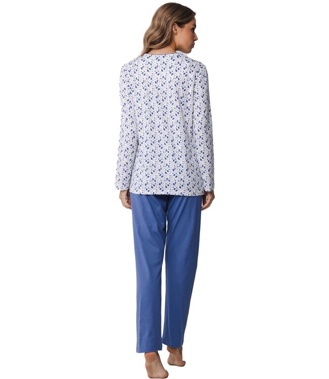 Pastunette ladies full button cotton pyjama set 'winter watercolour'