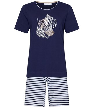 Pastunette stripey organic cotton shorty set 'seashell dreams'
