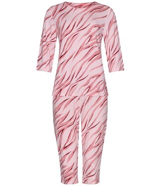 Pastunette Premium ladies 3/4 sleeve luxury pyjama 'pink animal'