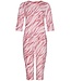 ladies 3/4 sleeve luxury pyjama 'pink animal'