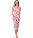ladies 3/4 sleeve luxury pyjama 'pink animal'
