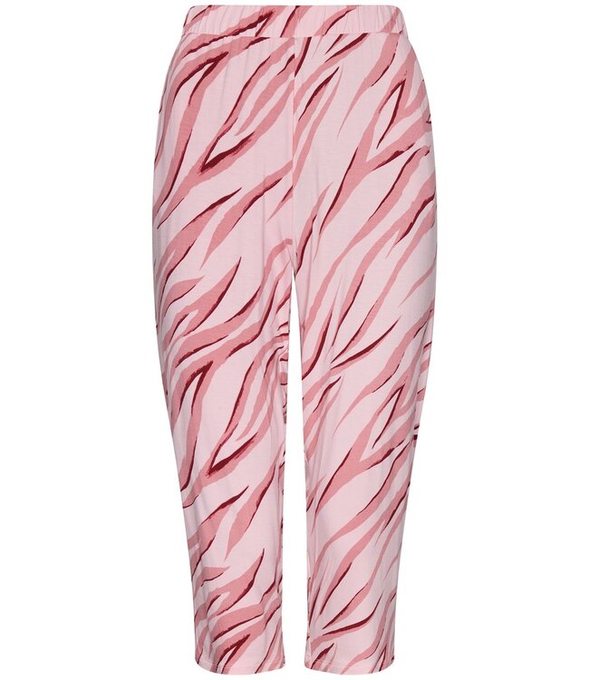 ladies 3/4 sleeve luxury pyjama 'pink animal'