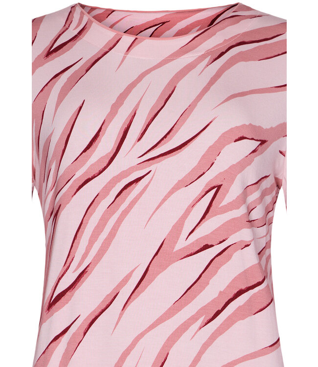 ladies 3/4 sleeve luxury pyjama 'pink animal'