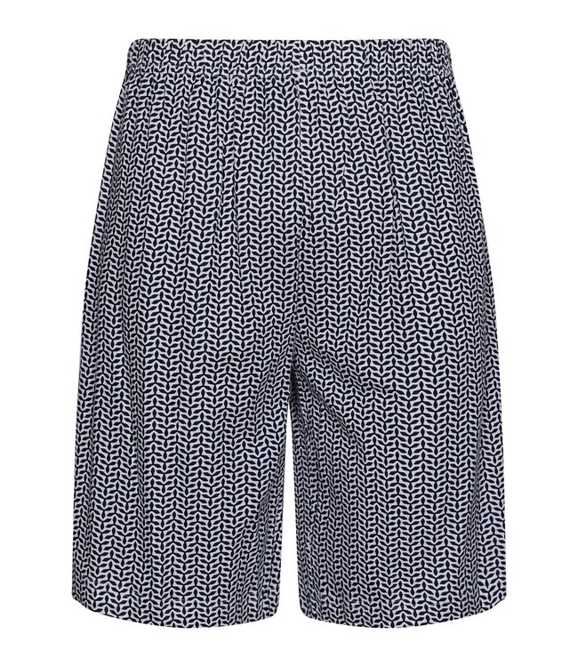 men's cotton-modal shorty set with buttons 'geometric blue'