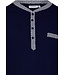 men's cotton-modal shorty set with buttons 'geometric blue'