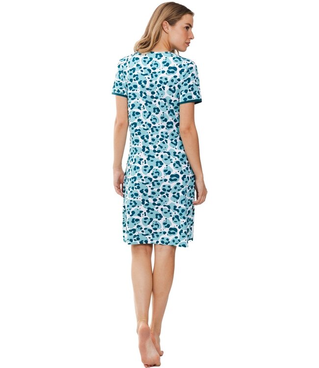 organic cotton summer nightdress with buttons 'hidden chic flower'