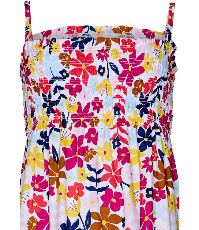 lange spaghetti strandjurk 'fabulous flowers bloom'