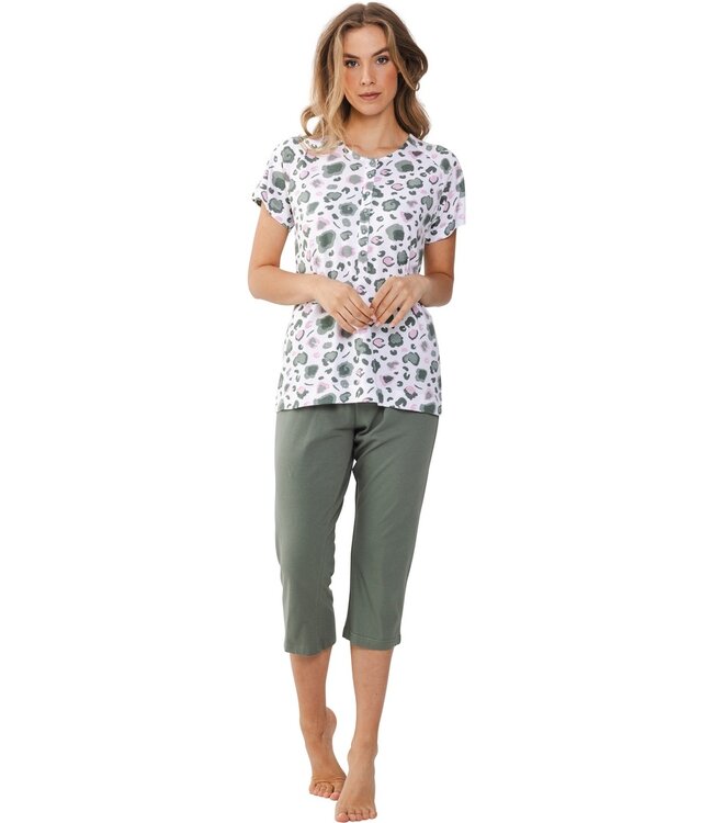 organic cotton short sleeve pyjama set 'hidden flowers'