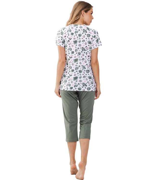 organic cotton short sleeve pyjama set 'hidden flowers'