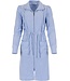 cotton-terry bathrobe with full zip and collar 'blue comfort'