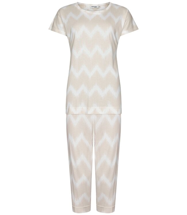 luxe dames pyjama met korte mouwen 'soft waves'