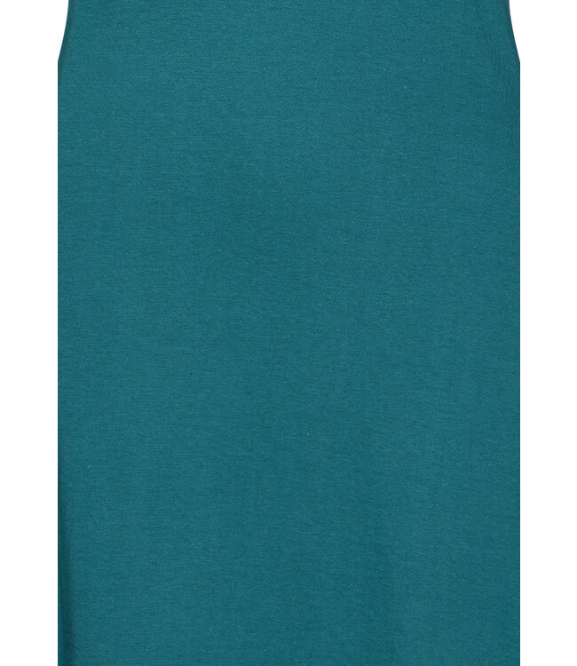 lang nachthemd van biokatoen korte mouw 'tropical paradise'