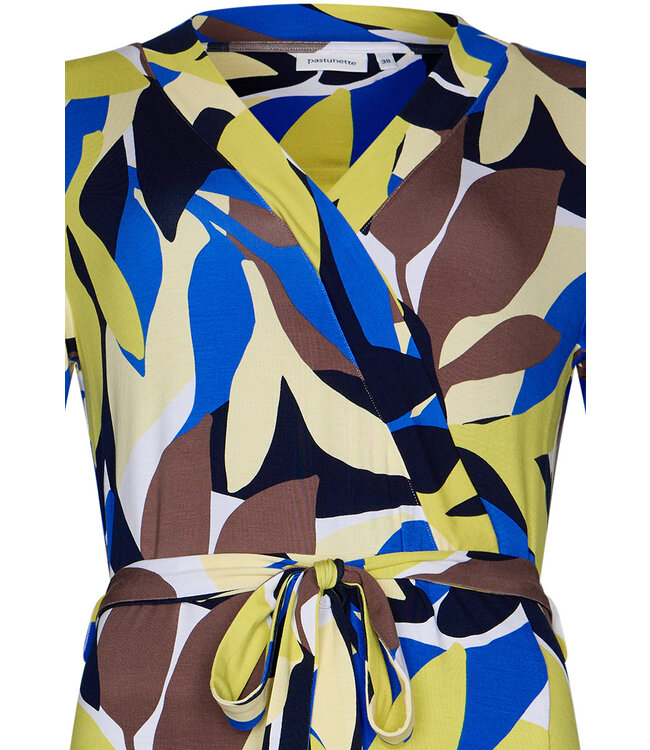 lange wikkel-stijl strandjurk 'wild chic'