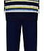 heren pyjama met v-hals en boorden 'bright stripes'