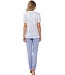 short sleeve cotton-modal pyjama set with buttons 'soft squares'