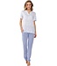short sleeve cotton-modal pyjama set with buttons 'soft squares'