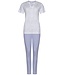 short sleeve cotton-modal pyjama set with buttons 'soft squares'
