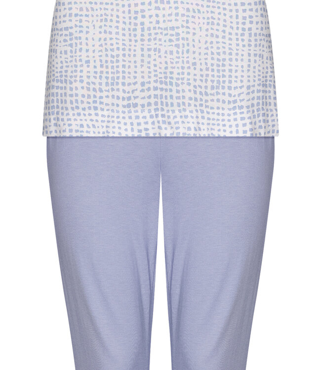 short sleeve cotton-modal pyjama set with buttons 'soft squares'