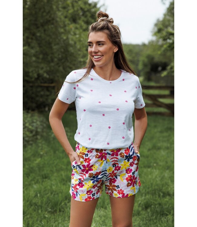 ladies shorty set 'fabulous flowers bloom'