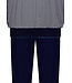 men's  'v' neck cotton-modal pyjama set with cuffs 'geometric blue'
