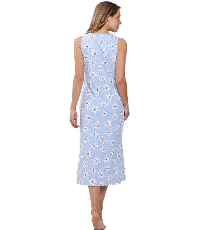 ladies longer length, sleeveless nightdress 'fabulous flower'