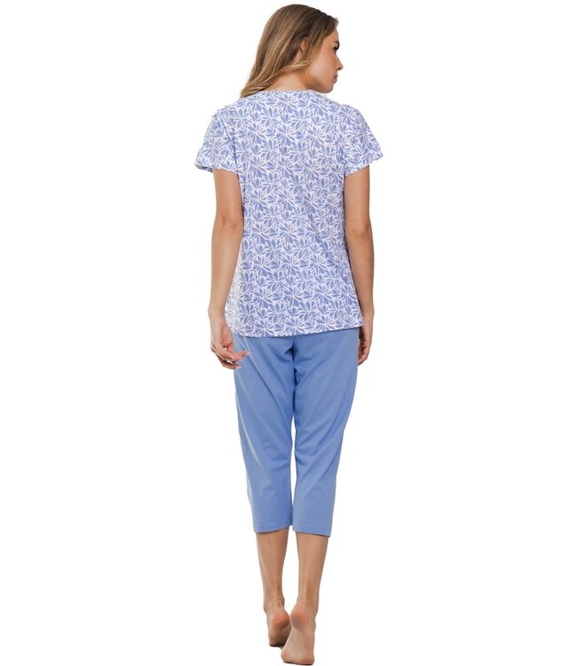 ladies short sleeve cotton pyjama set 'mini bold floral'