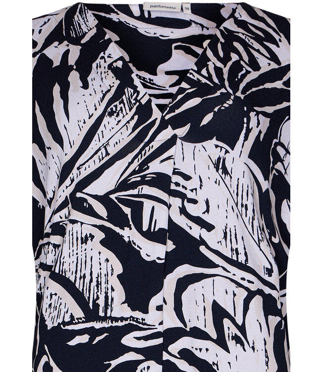 Strandjurkje met korte mouwen v-hals 'floral art'