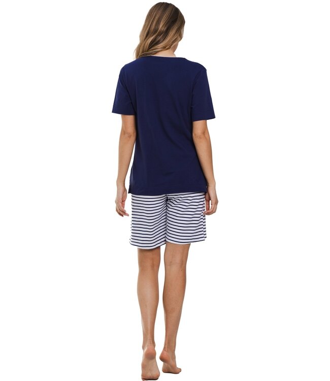 stripey organic cotton shorty set 'seashell dreams'