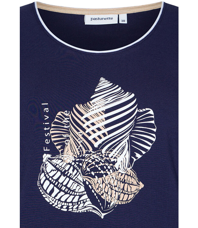 stripey organic cotton shorty set 'seashell dreams'